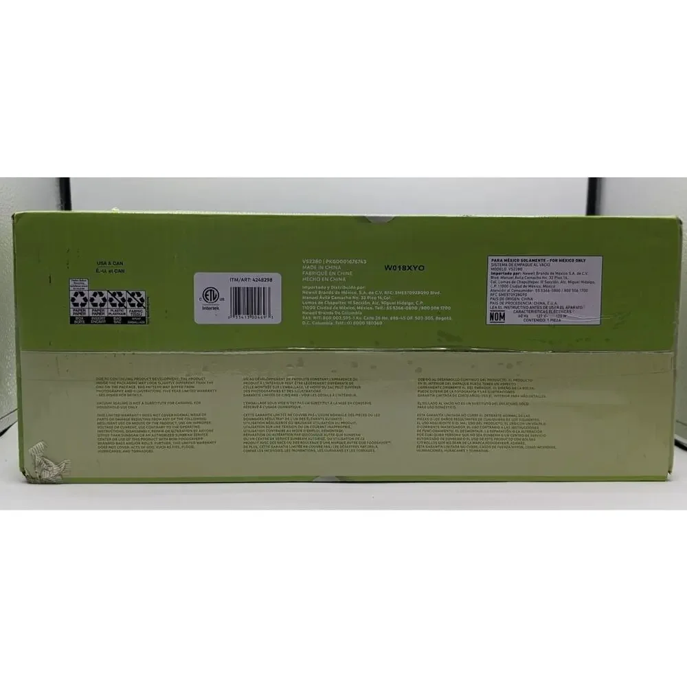 FoodSaver VS2280 Vacuum Sealing System Hose Rolls Bags Starter Kit